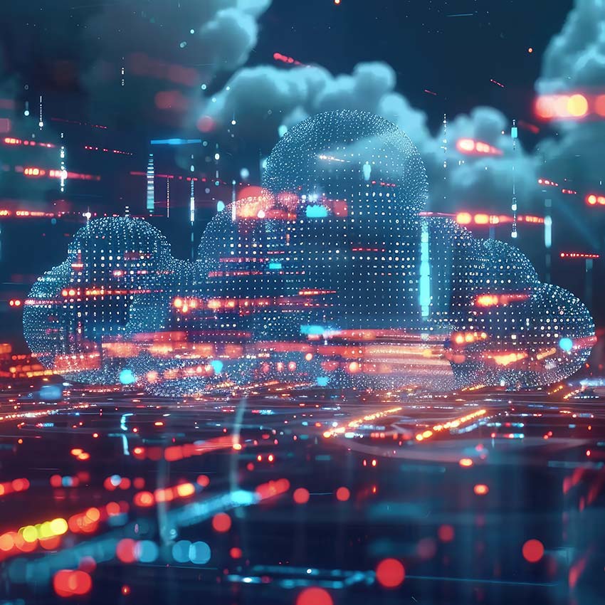 Digital cloud illustration