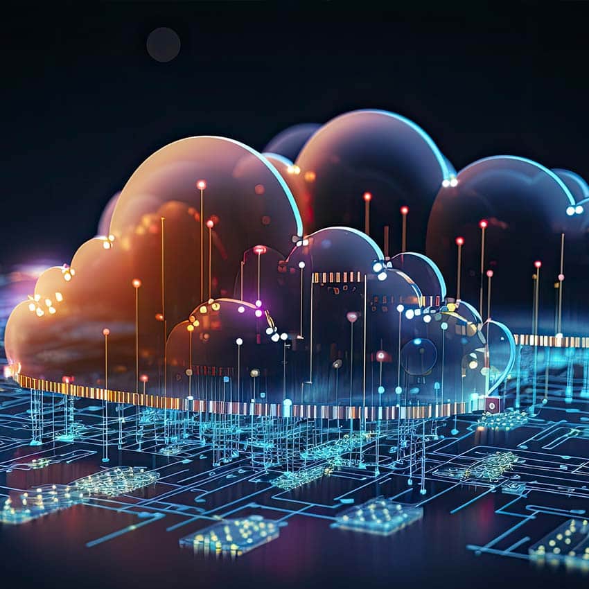 Circuitry cloud illustration